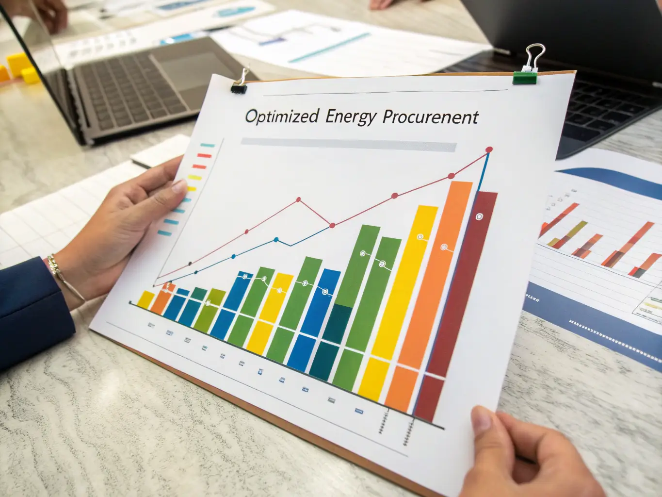 A graph showing energy savings and reduced costs due to Iceflow Solutions' energy-efficient HVAC system design.